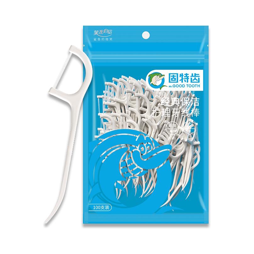 推荐商品：mr.good tooth/固特齿 扁线清洁牙线 圆线直柄 弓型