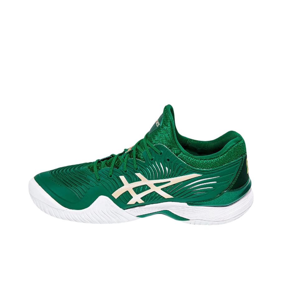 推荐商品：Asics/亚瑟士 Court FF 2 Novak 防滑耐磨 网面透气 稳定支撑 减震 合成革 织物 网球鞋 绿色