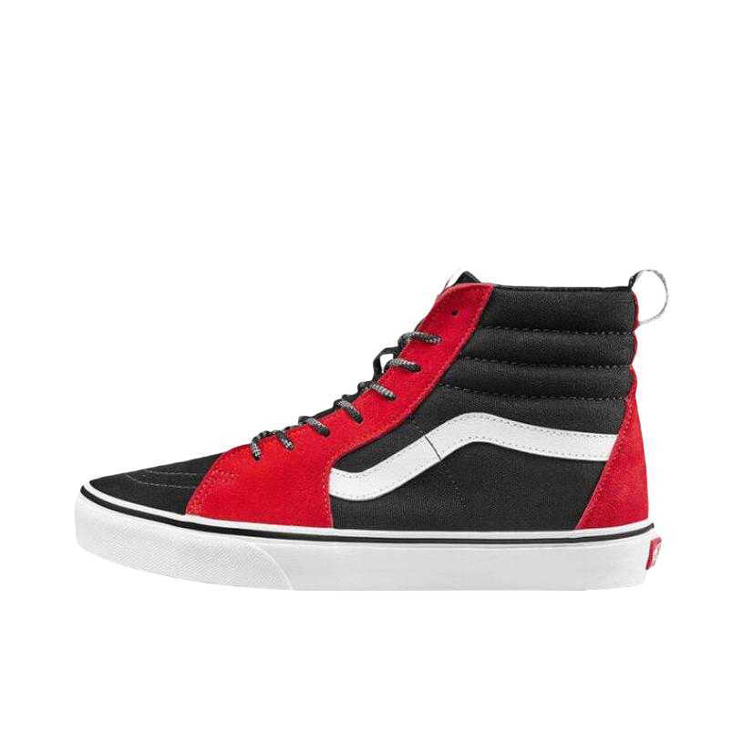 推荐商品：Vans/范斯 SK8-Hi 板鞋 潮流经典拼接复古街头厚底 Black/White/Red 黑白红