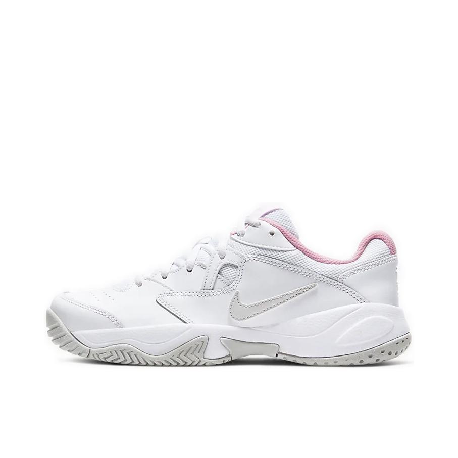 推荐商品：Nike Court Lite 2 防滑耐磨 轻便透气 舒适运动 硬地球场 网球鞋 白色/灰色/粉色