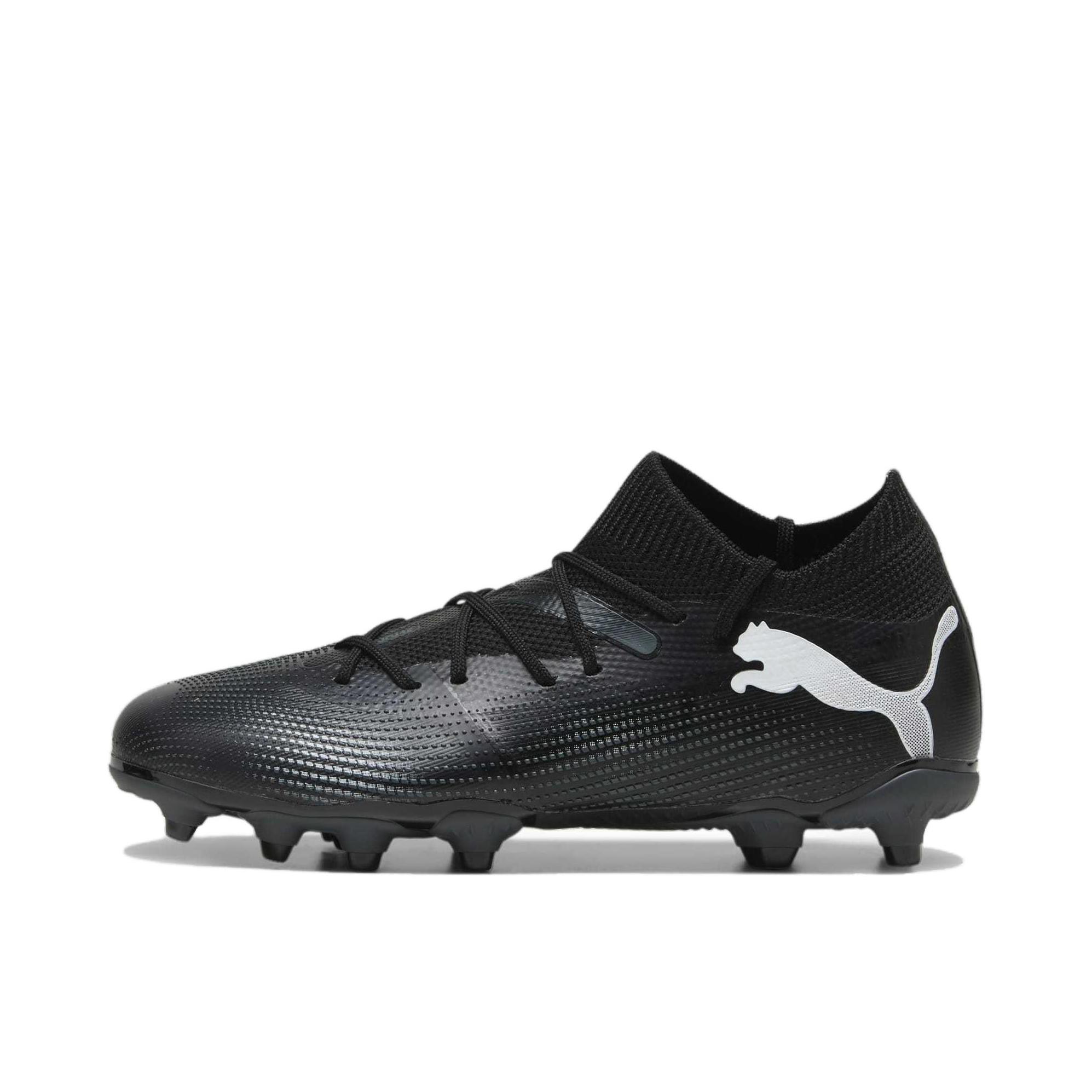 推荐商品：Puma/彪马 Future 7 Match MG 胶质短钉 包裹性支撑 人造草坪 耐磨 足球鞋 钉鞋 大童/黑色/白色 
