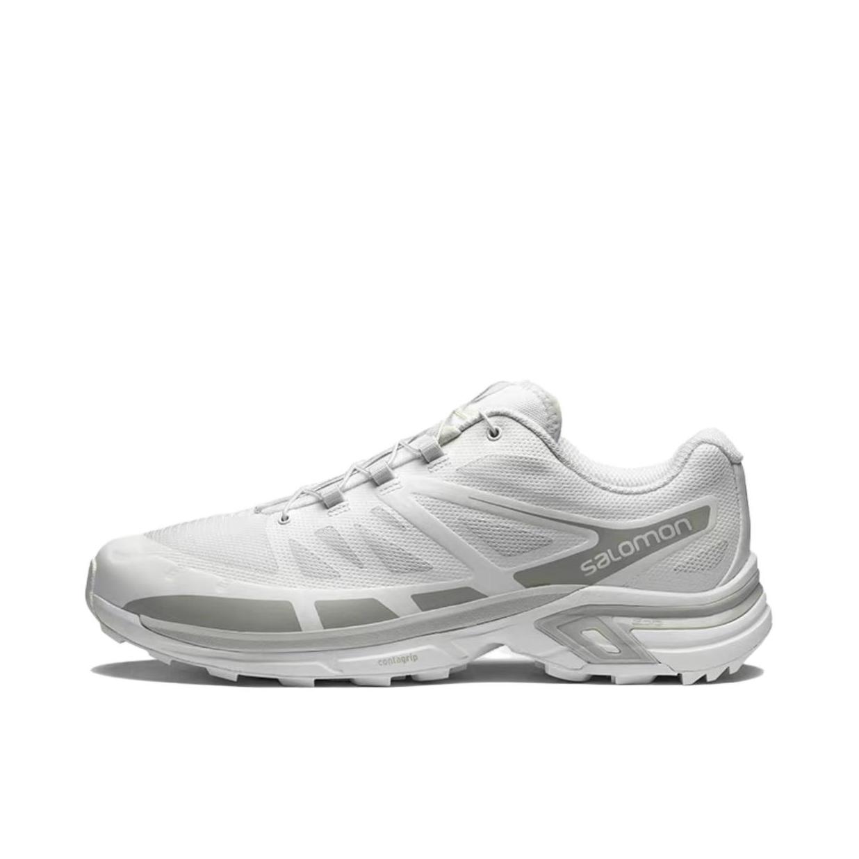 推荐商品：Salomon/萨洛蒙 XT-Wings 2 防滑耐磨 支撑 透气 织物 运动 包裹性 户外休闲鞋 白色/淡灰色