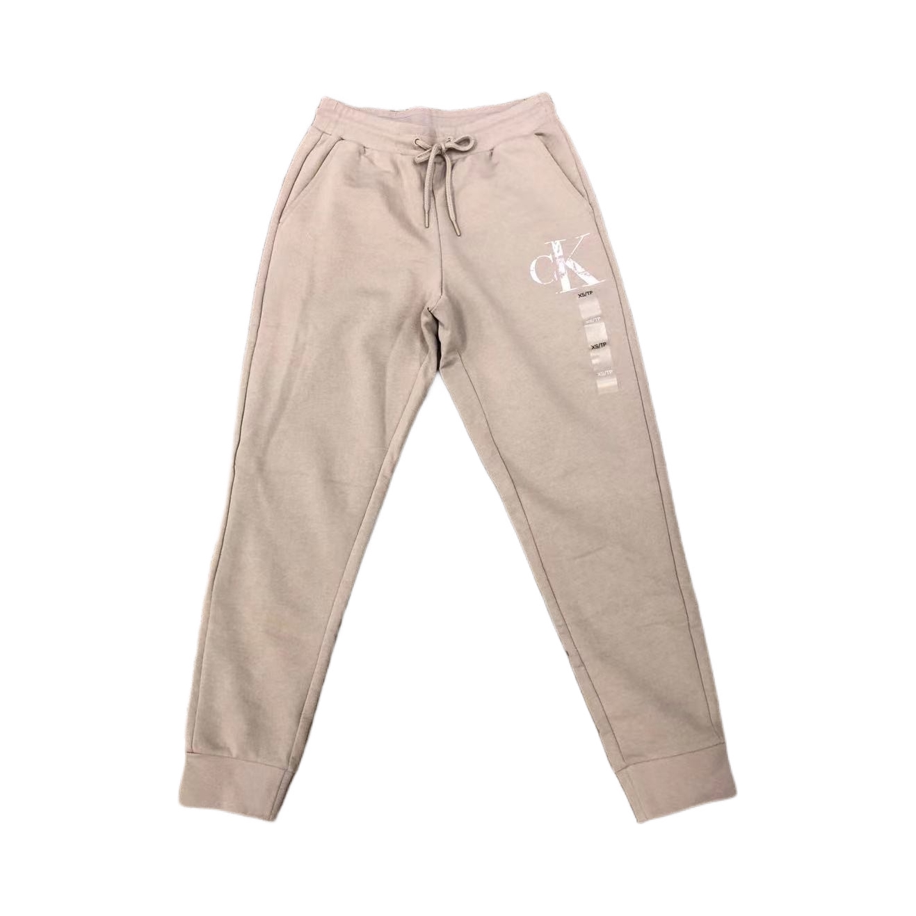 Calvin Klein 字母印花宽松加绒束脚休闲长裤 男女同款 41VC223