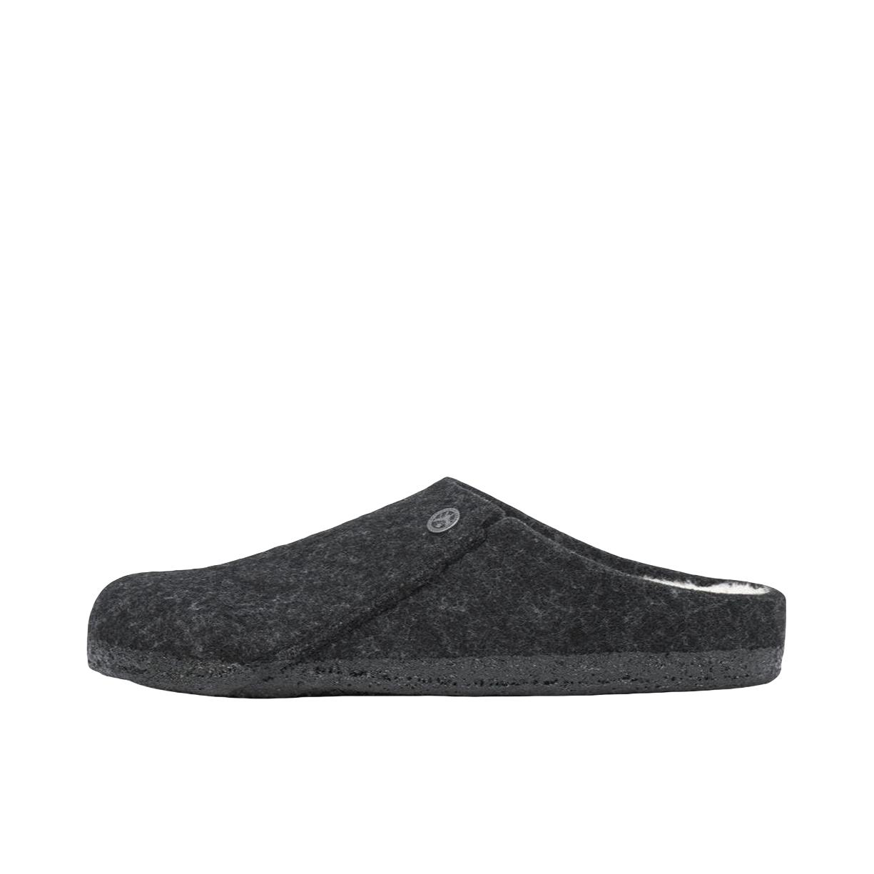 推荐商品：Birkenstock Zermatt系列 包头 绒面 圆头 防磨 软木 织物 羊毛毡 勃肯鞋 秋冬 拖鞋 黑色