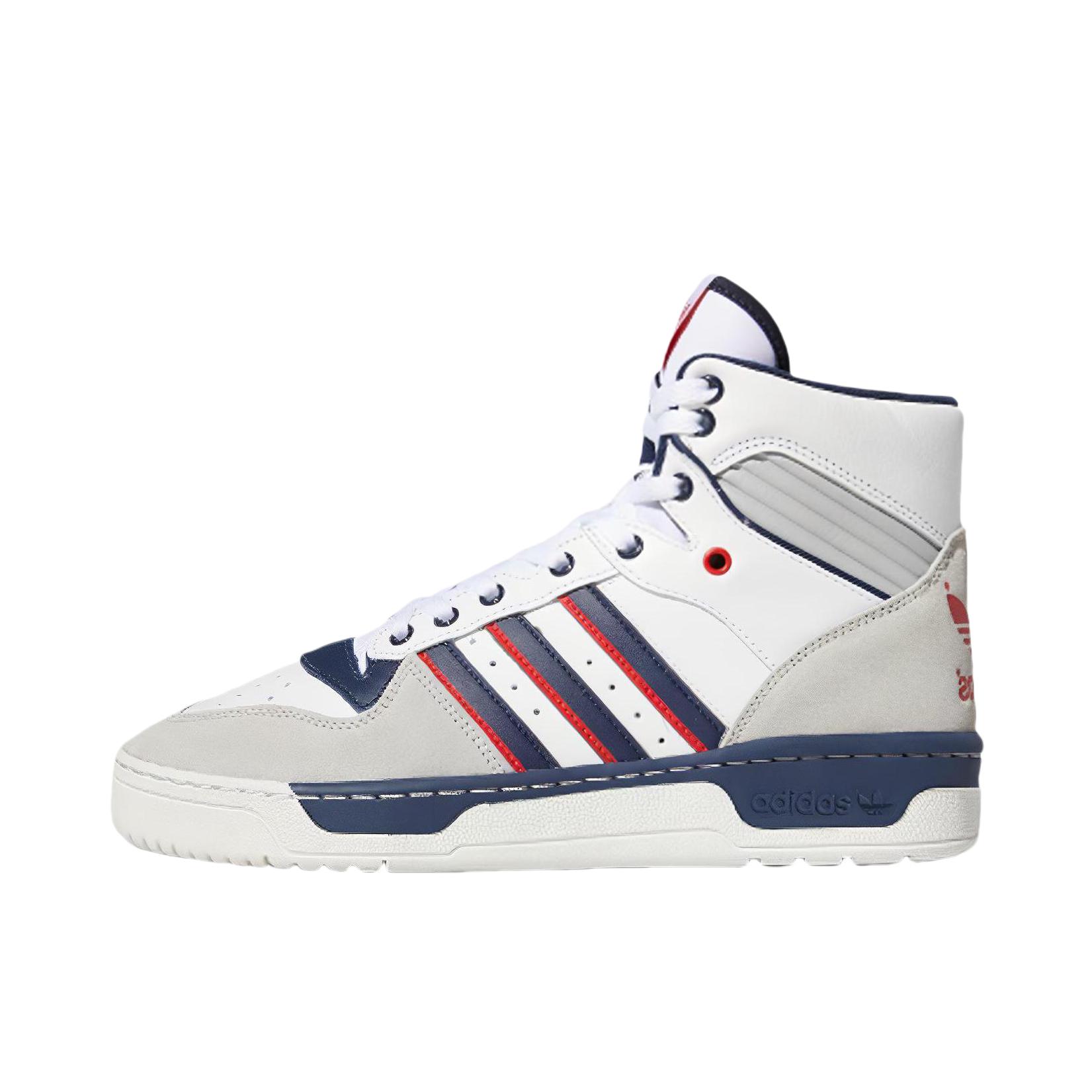 推荐商品：adidas Originals Rivalry 舒适简约 复古 轻便 透气 运动休闲鞋 灰白/黑色/红色