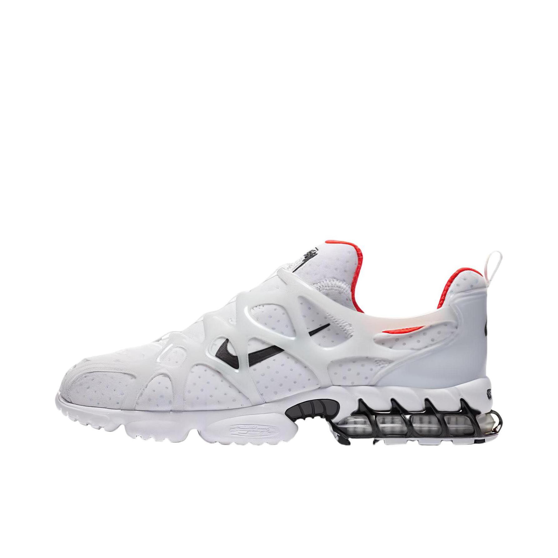 推荐商品：Nike Air Zoom Spiridon Cage 2 运动休闲鞋 耐磨潮流复古舒适透气网布织物气垫跑鞋风 Stussy White Stussy联名/白色