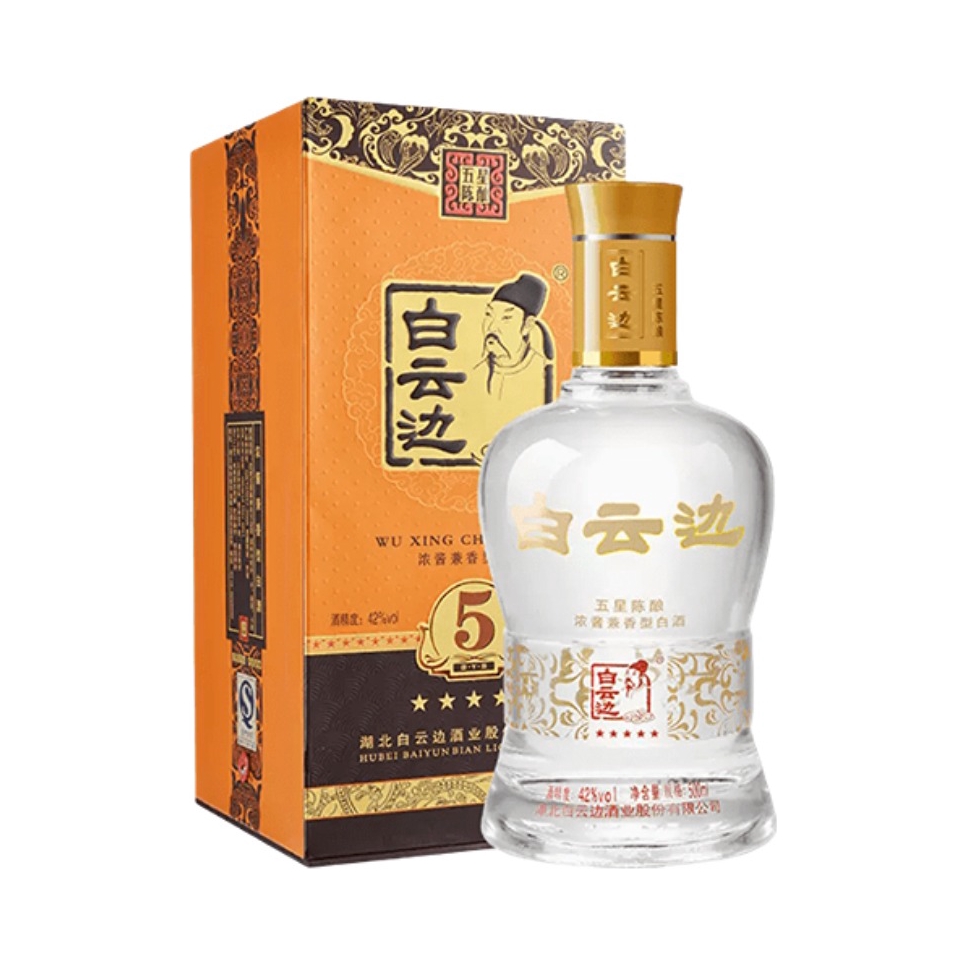 推荐商品：白云边 五星陈酿 500ml 白酒 盒装