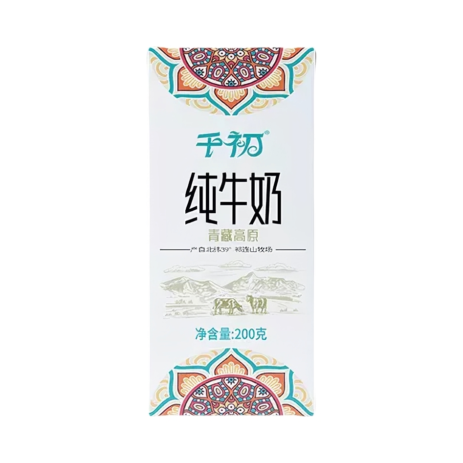 推荐商品：千初 甘肃高原3.3蛋白质纯牛奶 盒装