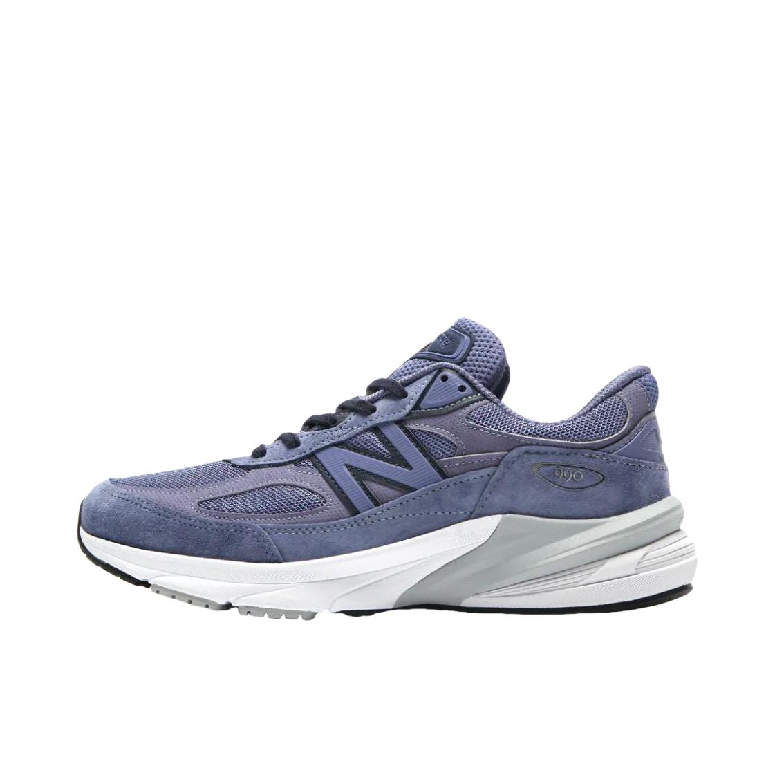 推荐商品：New Balance 990 V6 跑鞋 拼接网布绒面革织物合成革耐磨透气减震防滑支撑圆头 紫色 