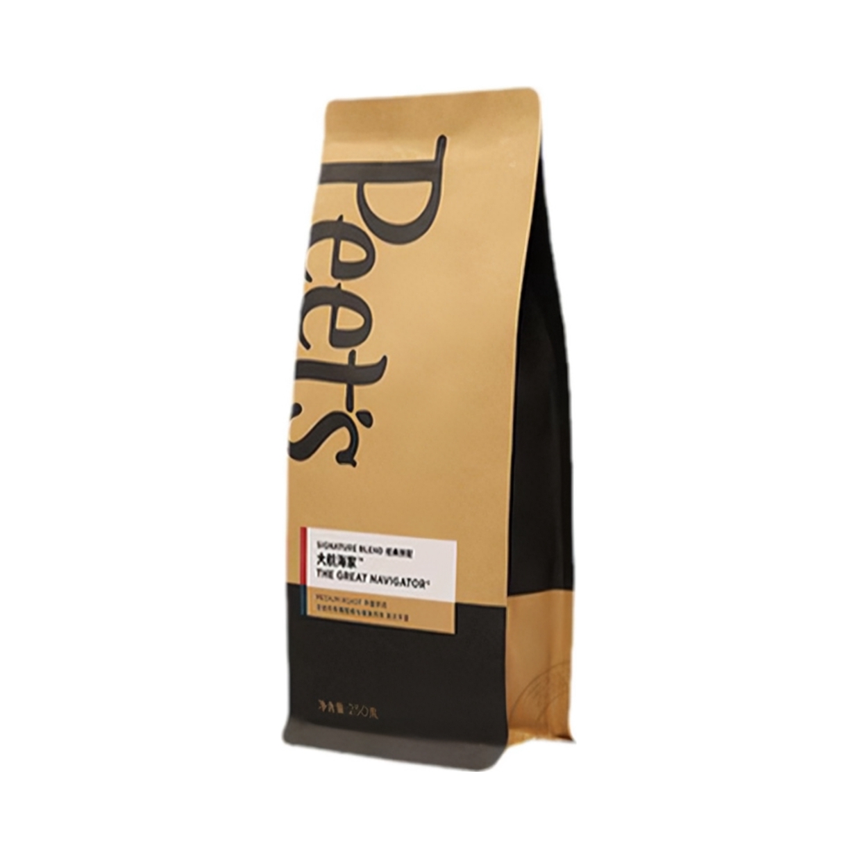 推荐商品：Peet's 意式拼配手磨咖啡豆 250g 袋装 大航海家