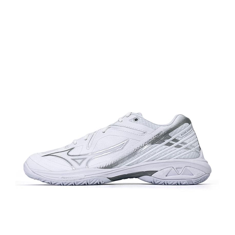 推荐商品：Mizuno/美津浓 Wave Claw 3 舒适潮流 减震防滑 回弹 羽毛球鞋 白色/银色