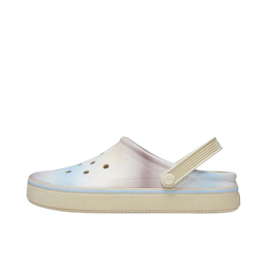推荐商品：Crocs/卡骆驰 Off Court Clog 舒适透气 耐磨轻便 包头平底 运动 外穿 沙滩 洞洞鞋 凉鞋 骨色/渐变色