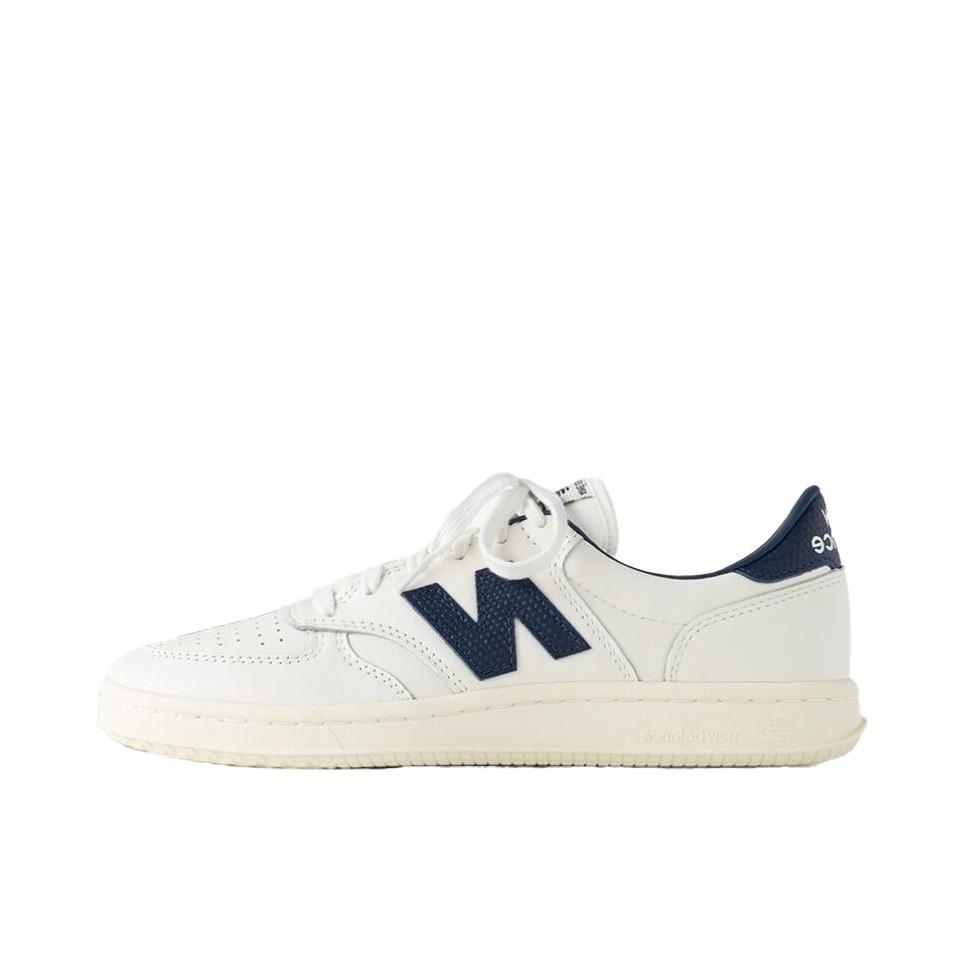 推荐商品：New Balance T500 防滑耐磨 舒适简约 复古 休闲百搭 板鞋 Aimé Leon Dore联名/白色/蓝色