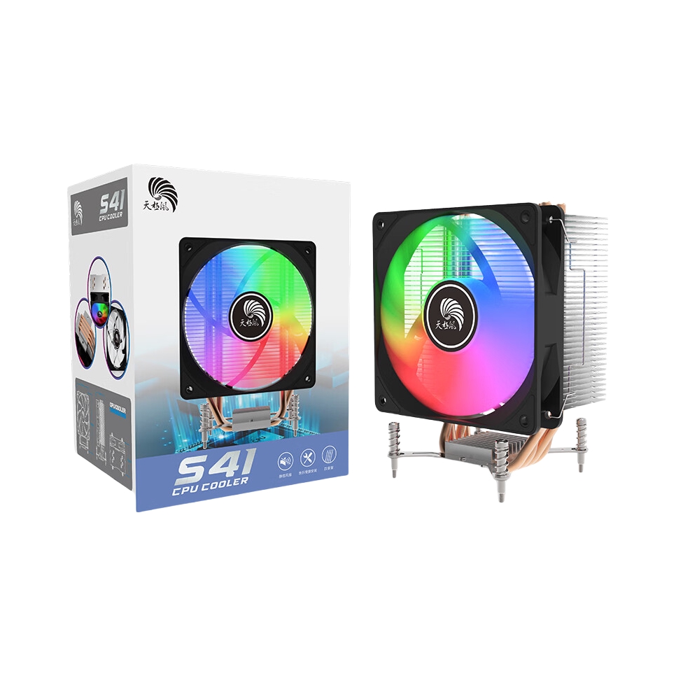 推荐商品：天极风 S41 CPU风冷散热器 4热管螺杆炫彩版