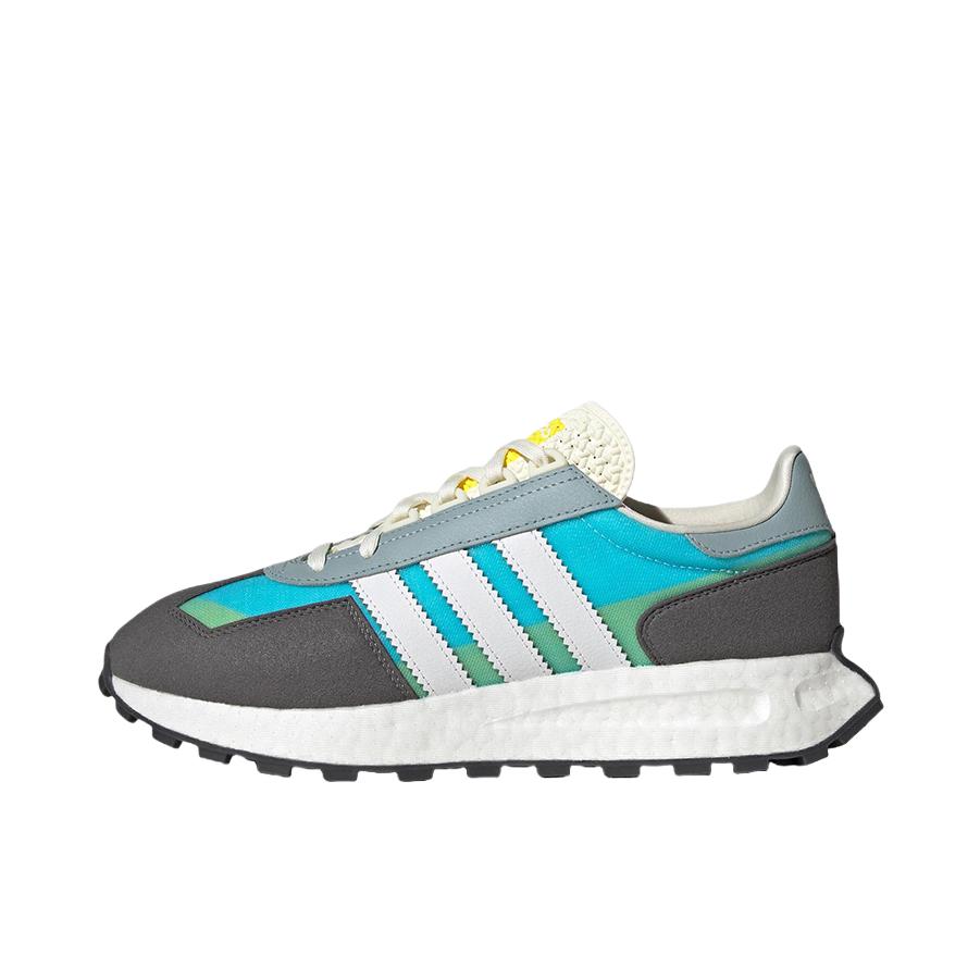 推荐商品：adidas Originals RETROPY E5 跑鞋 缓震透气复古 深灰色/浅蓝色/白色