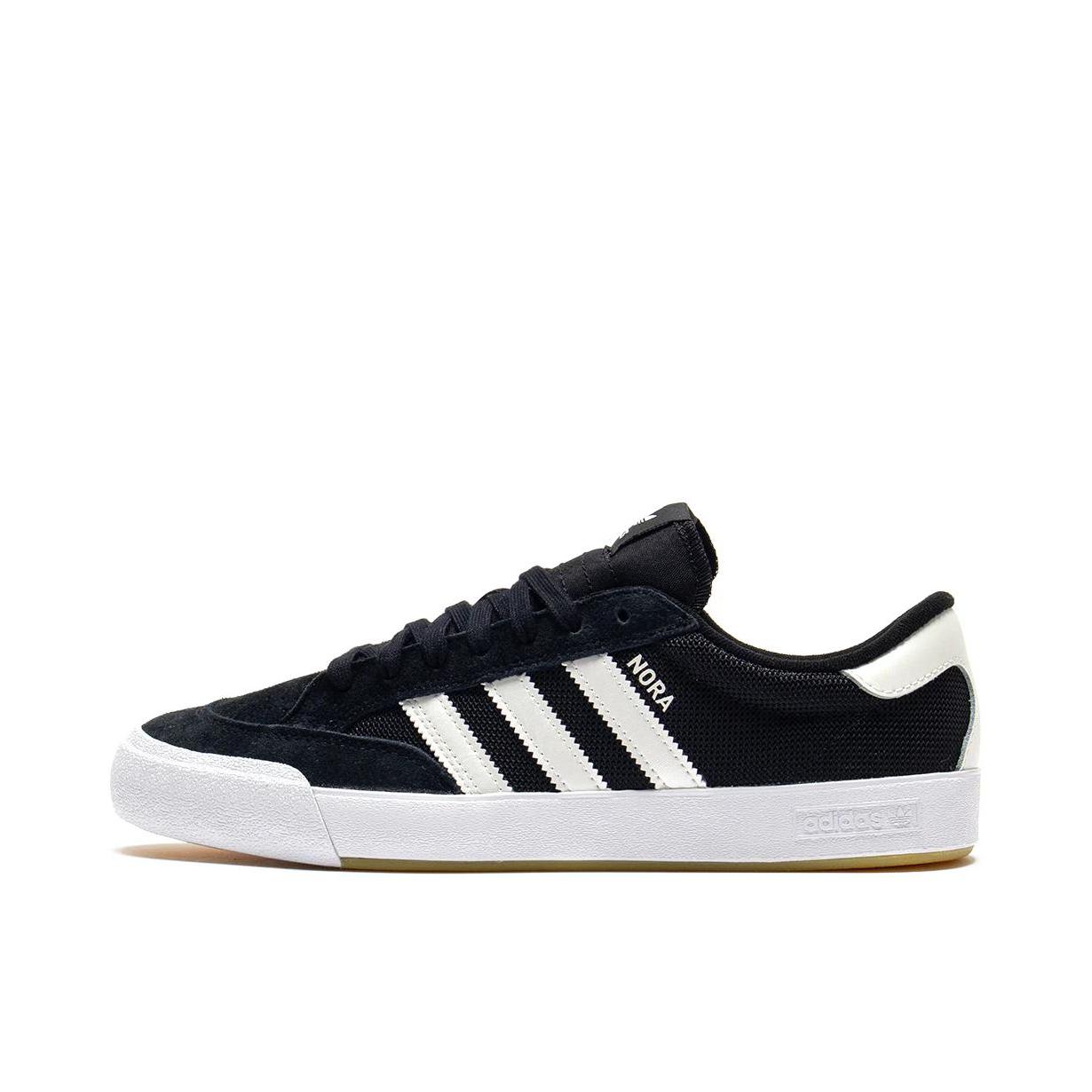 推荐商品：adidas Originals Nora 板鞋 防滑耐磨舒适轻便时尚百搭贴合 纯黑色/白色 