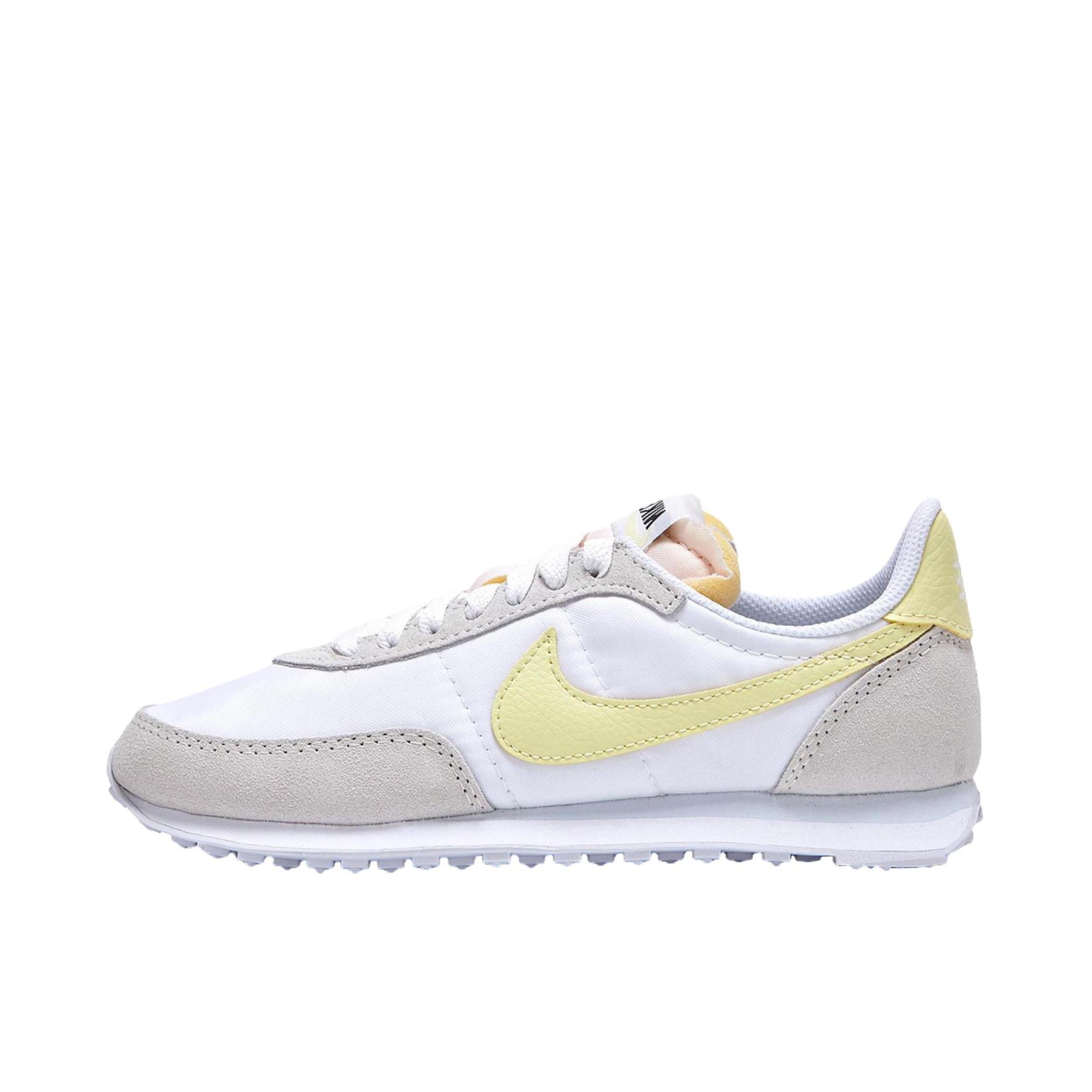 推荐商品：Nike Waffle Trainer 2 运动休闲鞋 耐磨时尚复古透气舒适 女款/白色/黄色