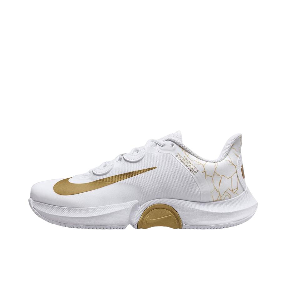 推荐商品：Nike Air Zoom GP Turbo 防滑耐磨 轻便 透气 运动 网球鞋 女款/白色/金色