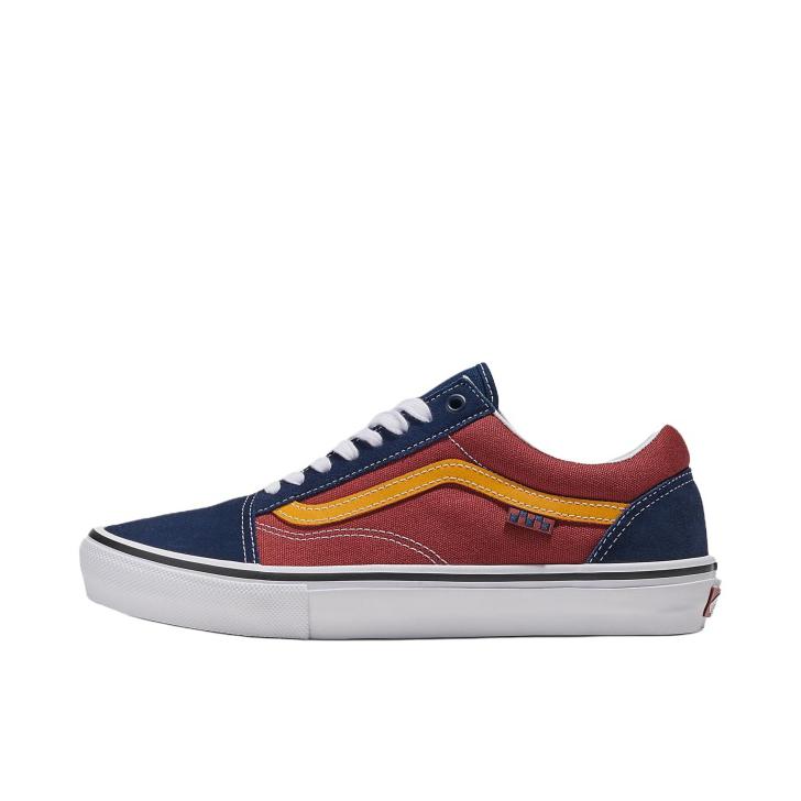 推荐商品：Vans/范斯 Old Skool 滑板鞋 板鞋 轻便防滑复古舒适经典 低帮/海军蓝/酒红色