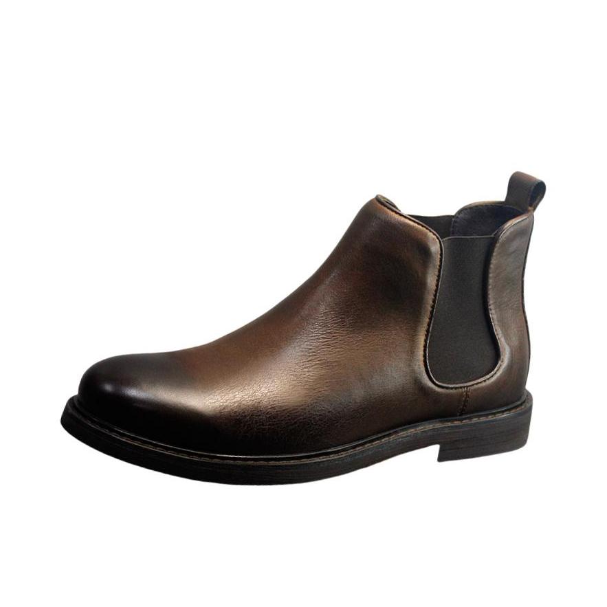 推荐商品：DUNMA/顿码 真皮 英伦风 复古 切尔西靴 TMGS515-24A 深棕色