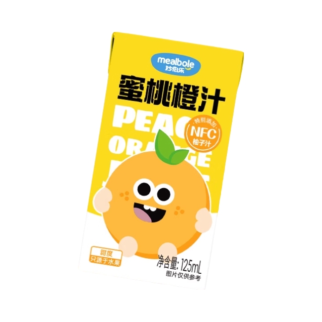 推荐商品：妙伯乐 蜜桃橙汁盒装蜜桃橙汁无添加香精无添加剂