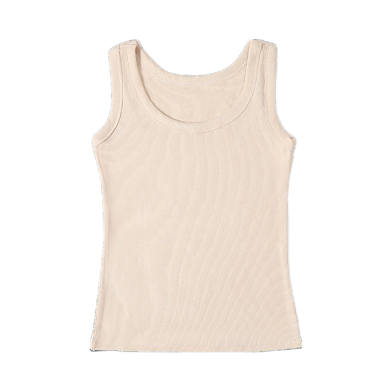 推荐商品：Ordifen/欧迪芬  纯色圆领套头无袖修身背心 女装 GV453310 杏