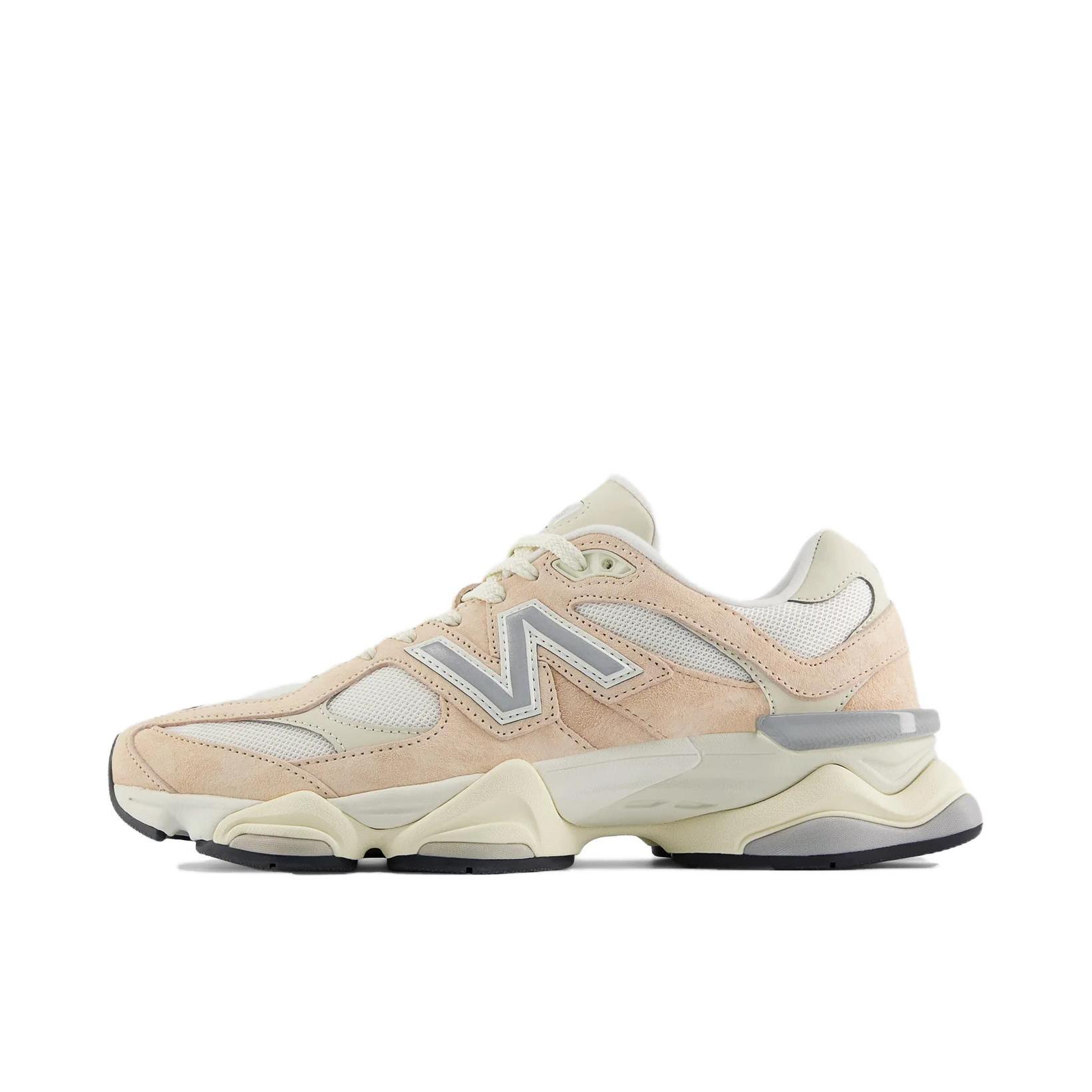 推荐商品：New Balance 9060 跑鞋 绒面革舒适减震网面透气防滑耐磨拼接复古增高圆头贴合耐穿 浅粉色 