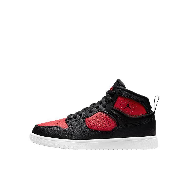 推荐商品：Jordan Access 高帮 防滑耐磨 舒适透气 减震 复古 运动鞋儿童 小童/黑色/白色/健身红