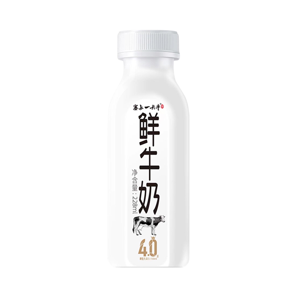 推荐商品：塞上一头牛 鲜牛奶 瓶装 228ml