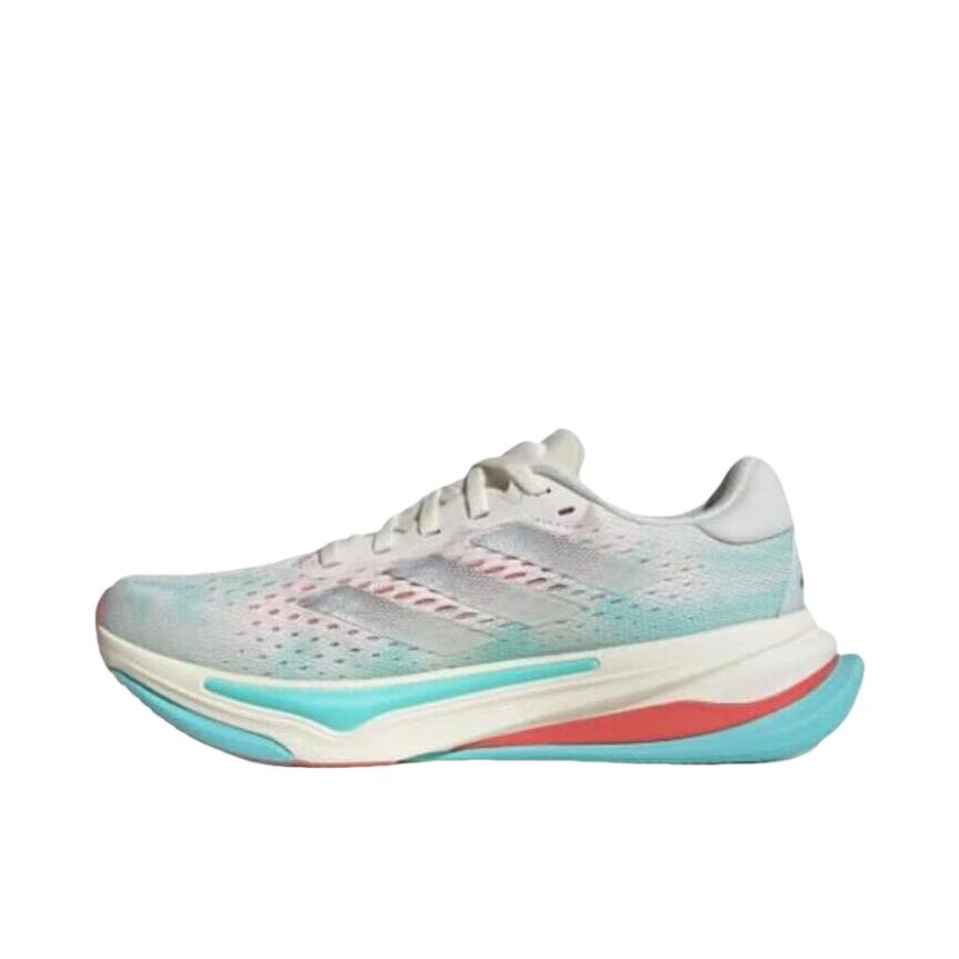推荐商品：adidas Supernova Prima 跑鞋 缓震回弹网面透气舒适轻便厚底潮流百搭慢跑训练 灰色/蓝色