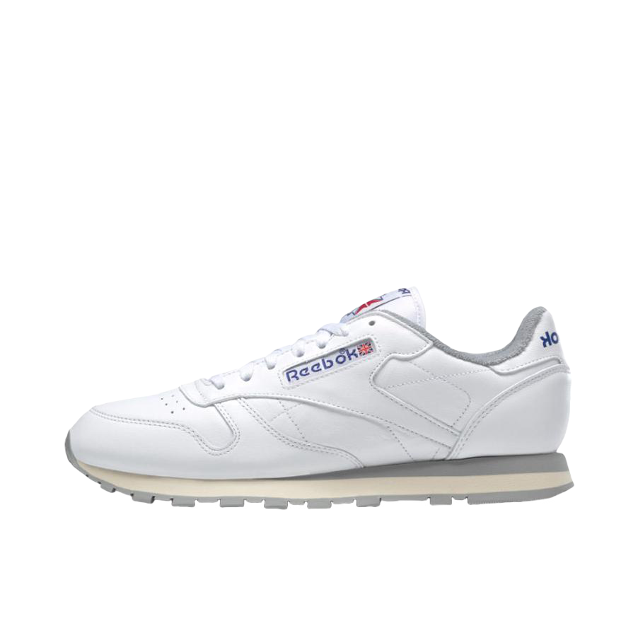推荐商品：Reebok/锐步 Classic Leather 跑鞋 休闲复古减震回弹防滑耐磨低帮合成革织物轻便 白色/浅灰色/蓝色   