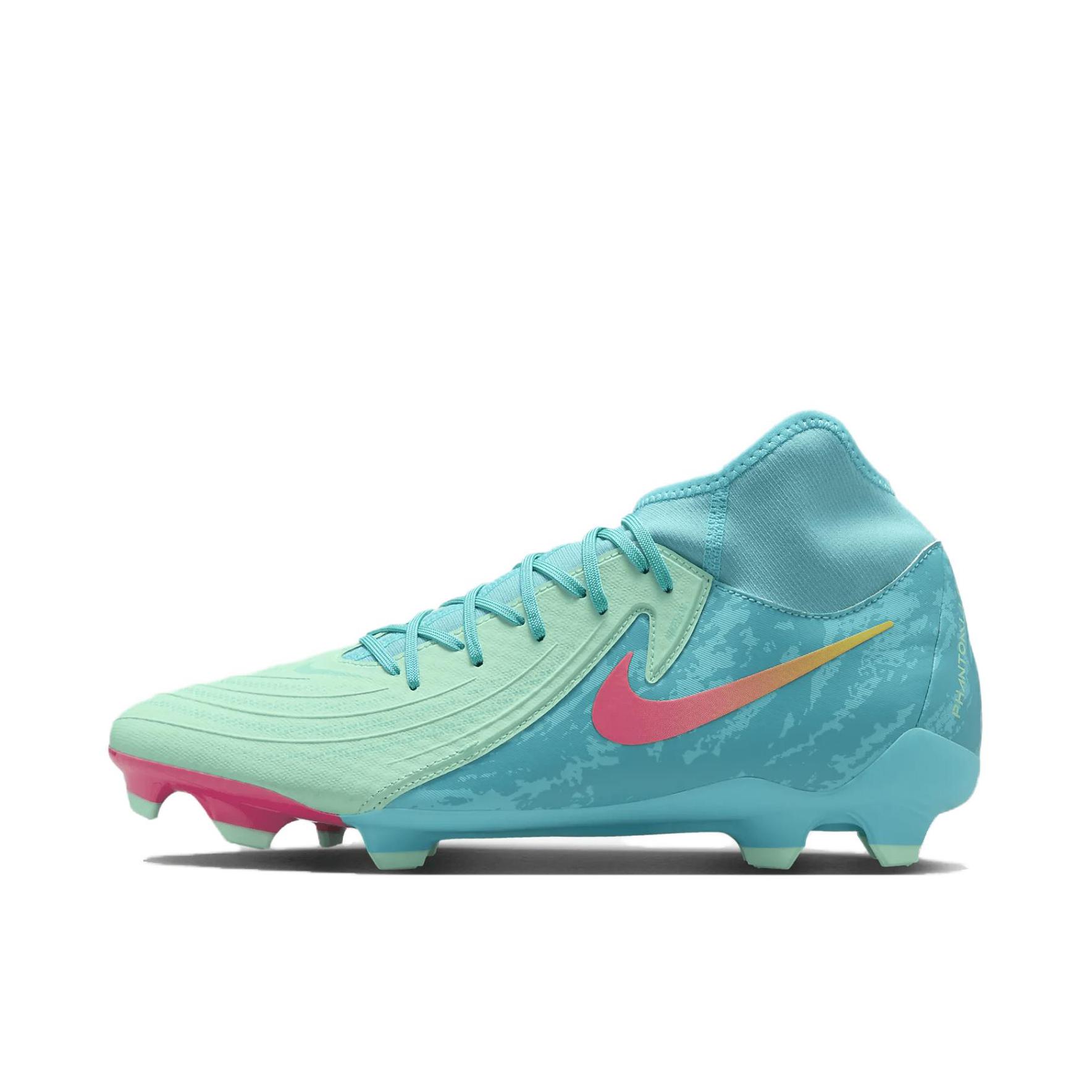 推荐商品：Nike Phantom Luna 2 Elite FG/MG 顶级 胶质混钉 多场地 防滑耐磨 舒适轻便 圆头 硬质 钉鞋 足球鞋 蓝色/橙色