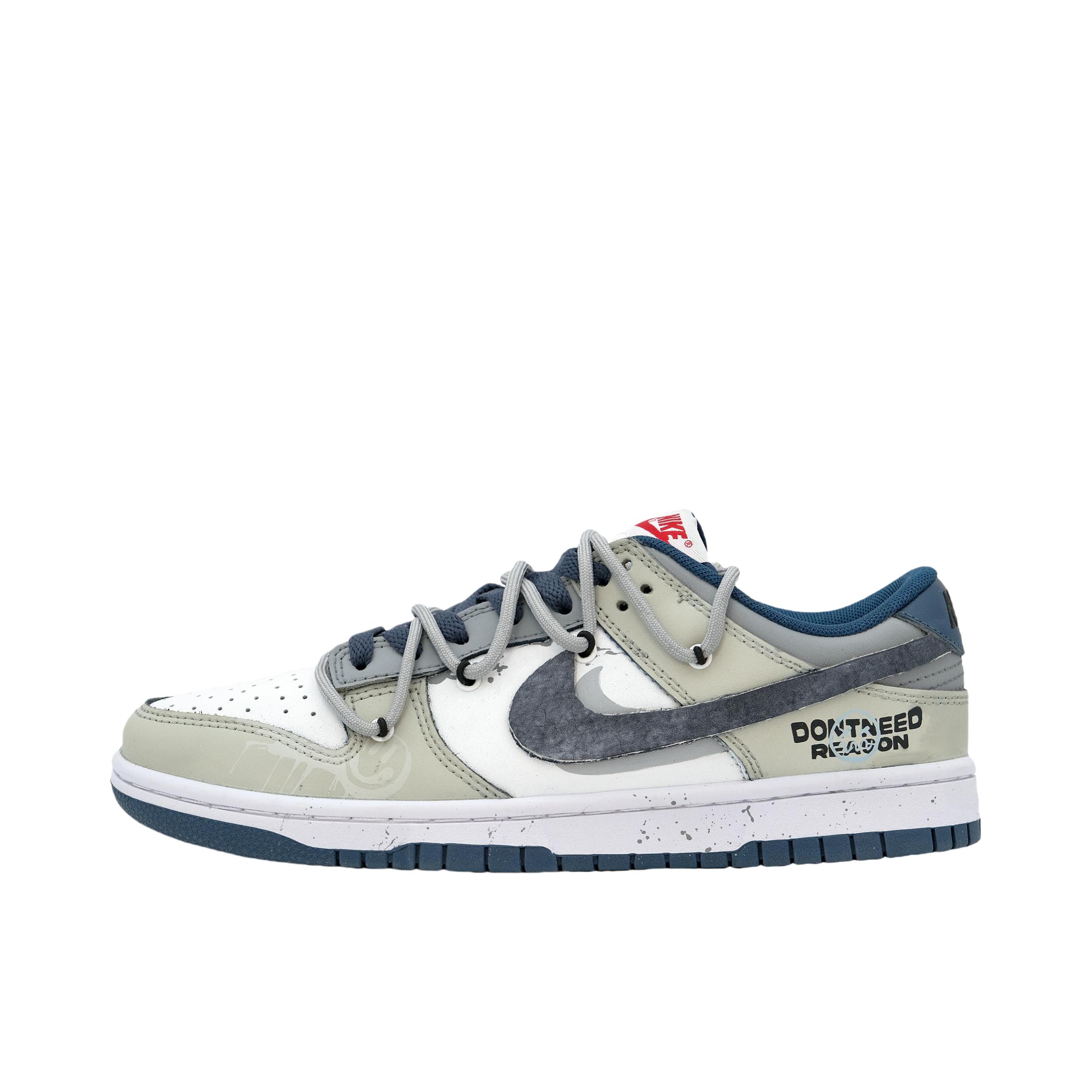 推荐商品：【定制球鞋】 Nike Dunk 板鞋 平跟系带防滑耐磨做旧高街简约百搭潮流复古美式 笑脸涂鸦