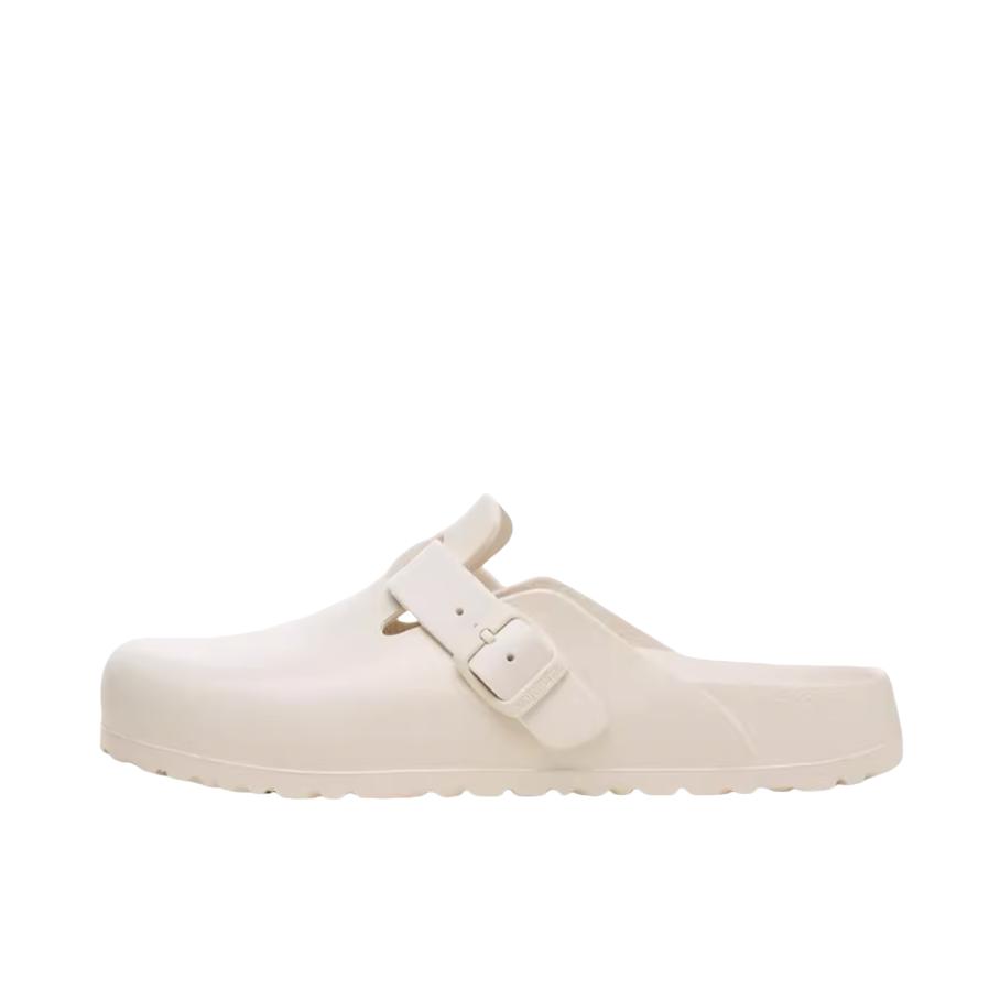 推荐商品：Birkenstock Boston 勃肯鞋 拖鞋 Eva轻便透气平底休闲外穿包头防磨搭扣 女款/蛋壳白  
