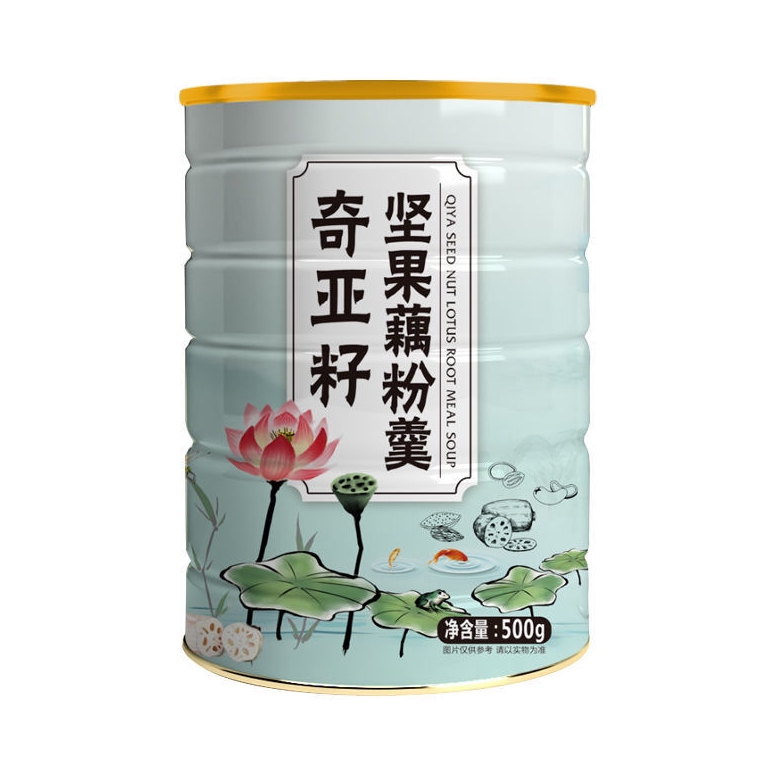 推荐商品：恋上谷 藕粉 500g 罐装 奇亚籽坚果