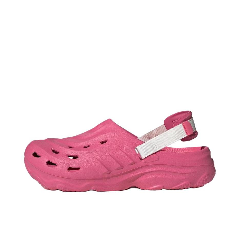 推荐商品：adidas Maxxclog 凉鞋 舒适透气耐磨轻运动后跟带可调节洞洞鞋 玫红色