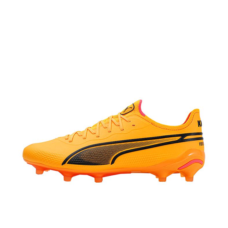 推荐商品：Puma/彪马 King Ultimate FG/AG 顶级 长钉 人造草坪 防滑耐磨 胶质 圆头 足球鞋 黄色/橙色/黑色