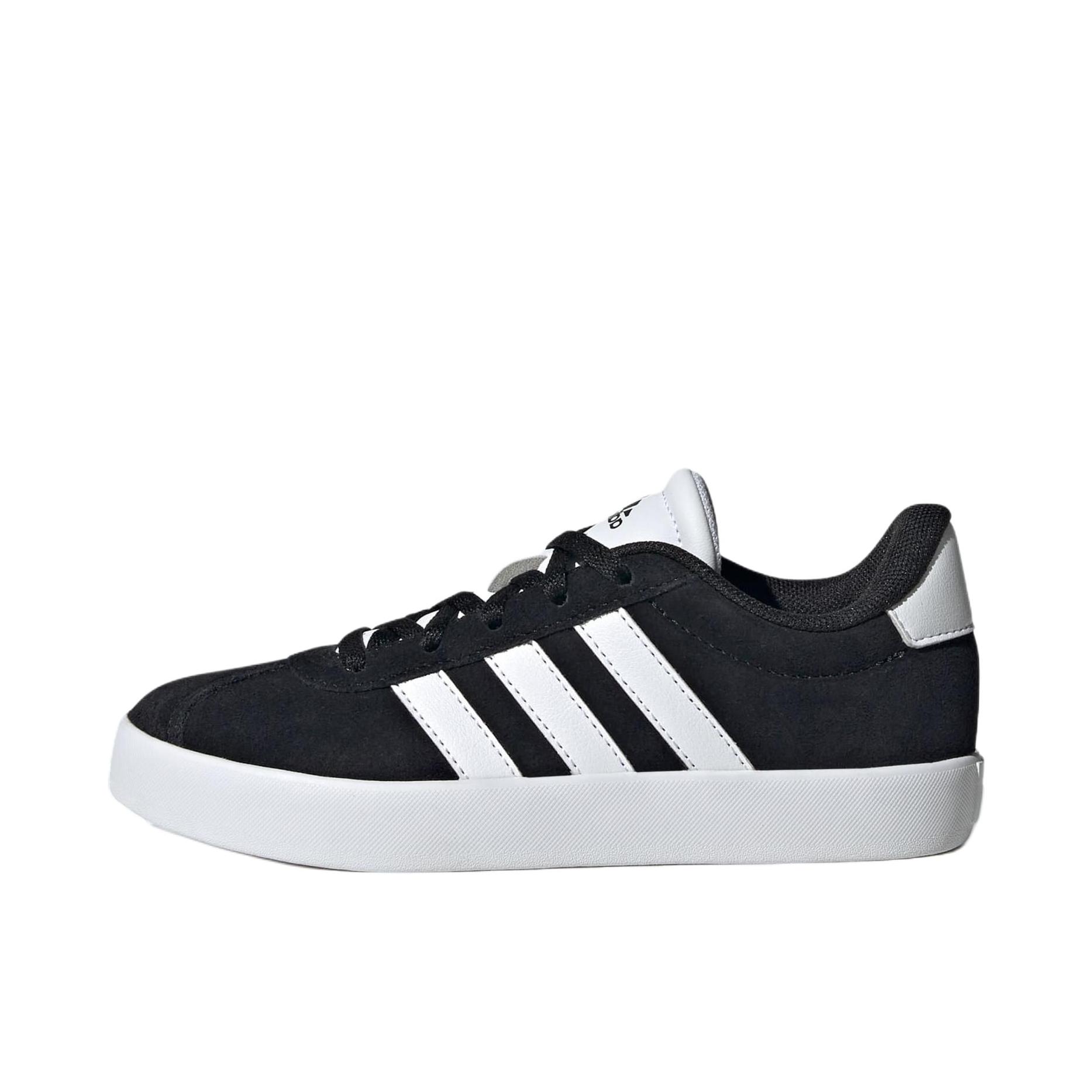 推荐商品：adidas VL Court 3.0 板鞋 T头鞋 德训鞋 舒适百搭防滑耐磨运动休闲贴合支撑圆头 大童/白色/黑色