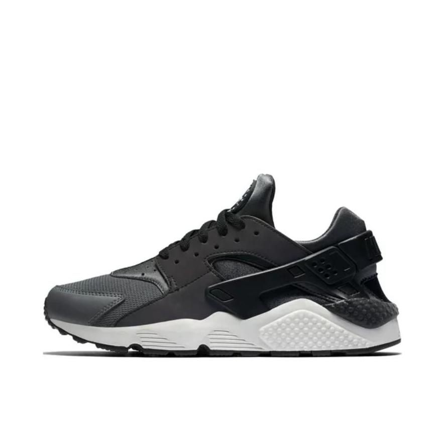 推荐商品：Nike Air Huarache 跑鞋 轻便透气舒适耐磨缓震复古防滑织物合成革运动低帮圆头 黑色/灰色