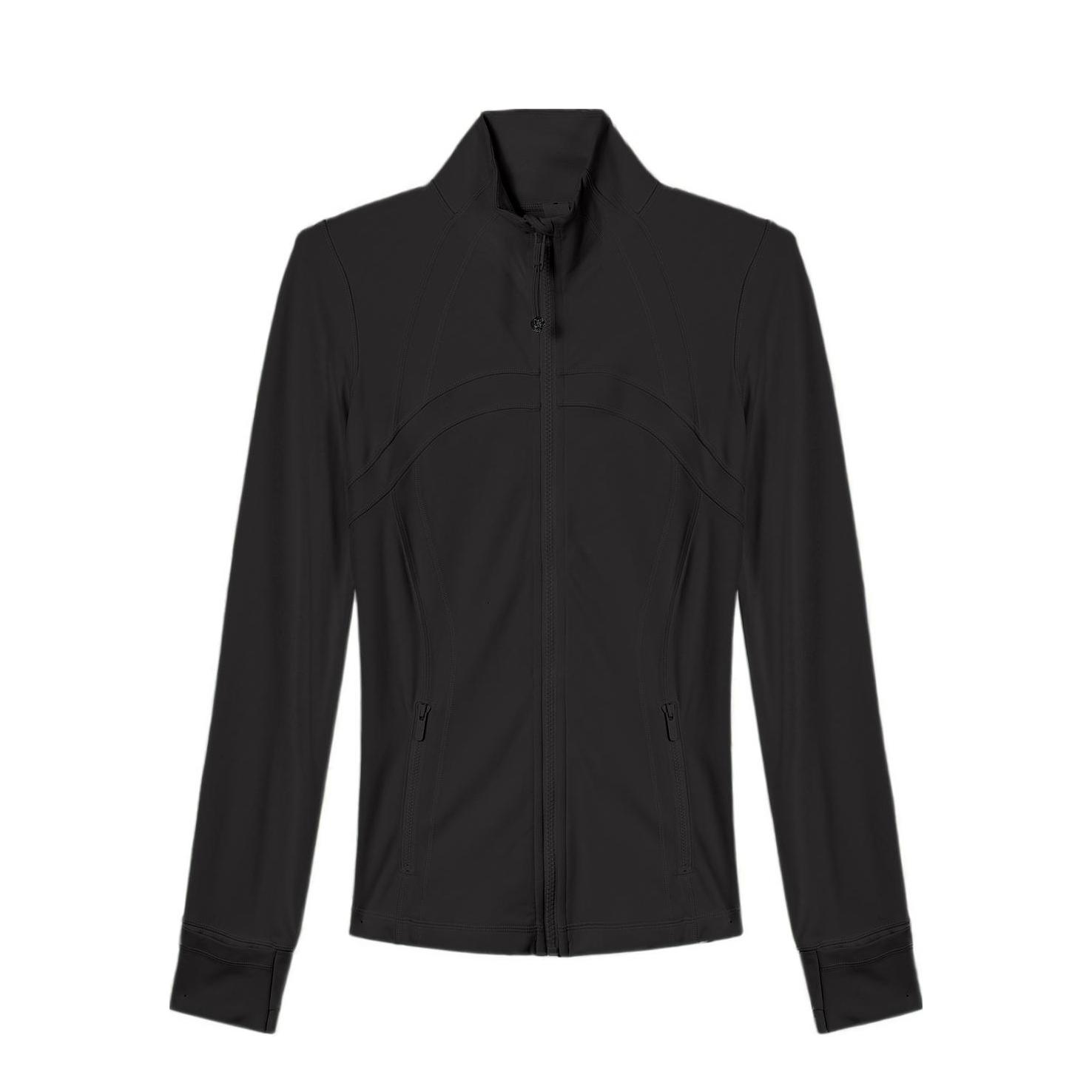 推荐商品：【娜然同款】LULULEMON/露露乐檬 Define系列甜酷风日潮花筑梦影轻盈版纯色修身体闲潮奢轻量罗纹连帽立领亮面拉链透气排汗水洗无帽夹克 女装 LW4CFOS 黑金