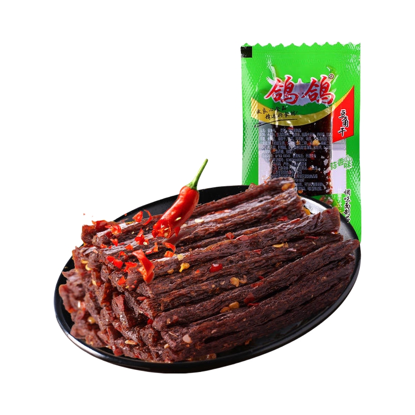 推荐商品：鸽鸽 豆角干辣条 袋装 蒜香味