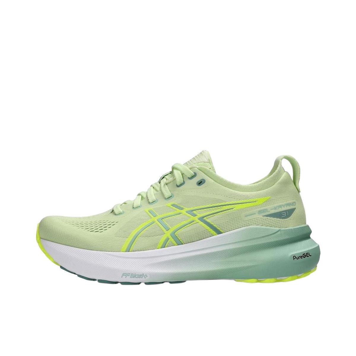 推荐商品：Asics/亚瑟士 Gel-Kayano 31 跑鞋 稳定足弓支撑轻便缓震长跑轻量回弹 绿色/黄色