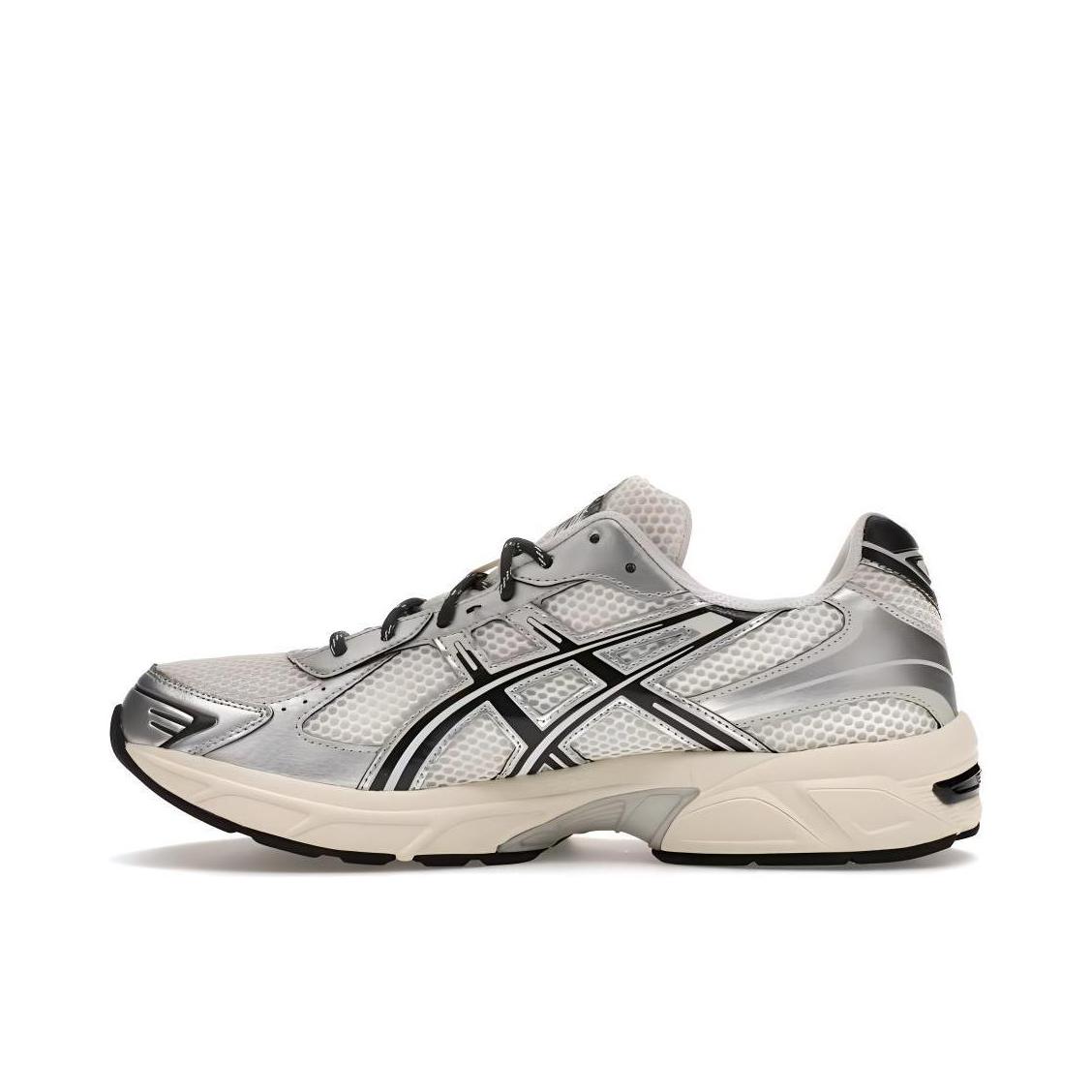 推荐商品：Asics/亚瑟士 Gel-1130 跑鞋 防滑耐磨缓震抓地织物网布透气复古马拉松短跑贴合圆头千禧风 KITH联名/银色/黑色