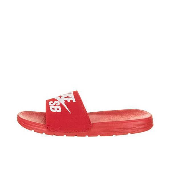 推荐商品：Nike SB Benassi 运动 泡沫底 外穿 橡胶底 日常舒适 拖鞋 红色
