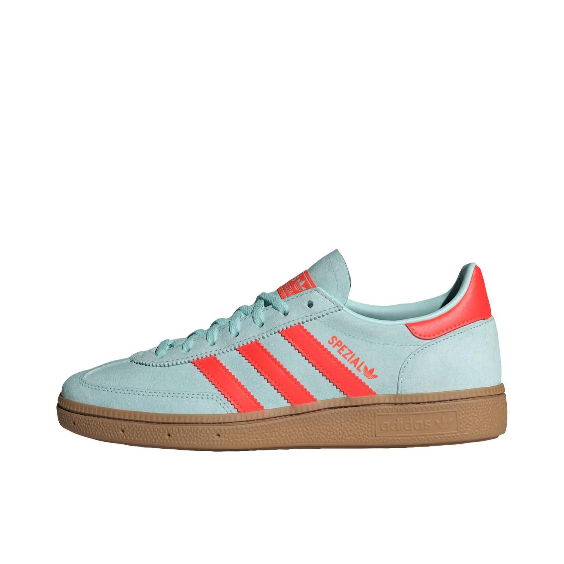 推荐商品：adidas Originals Handball Spezial 薄底鞋 T头鞋 德训鞋 板鞋 简约百搭复古轻便防滑耐磨贴合圆头耐穿 橙色/蓝色