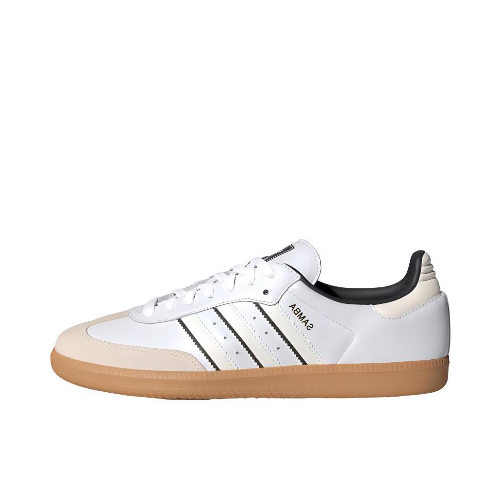 推荐商品：adidas Originals Samba OG T头鞋 板鞋 经典复古舒适百搭耐磨合成革圆头薄底贴合 白色/浅棕色