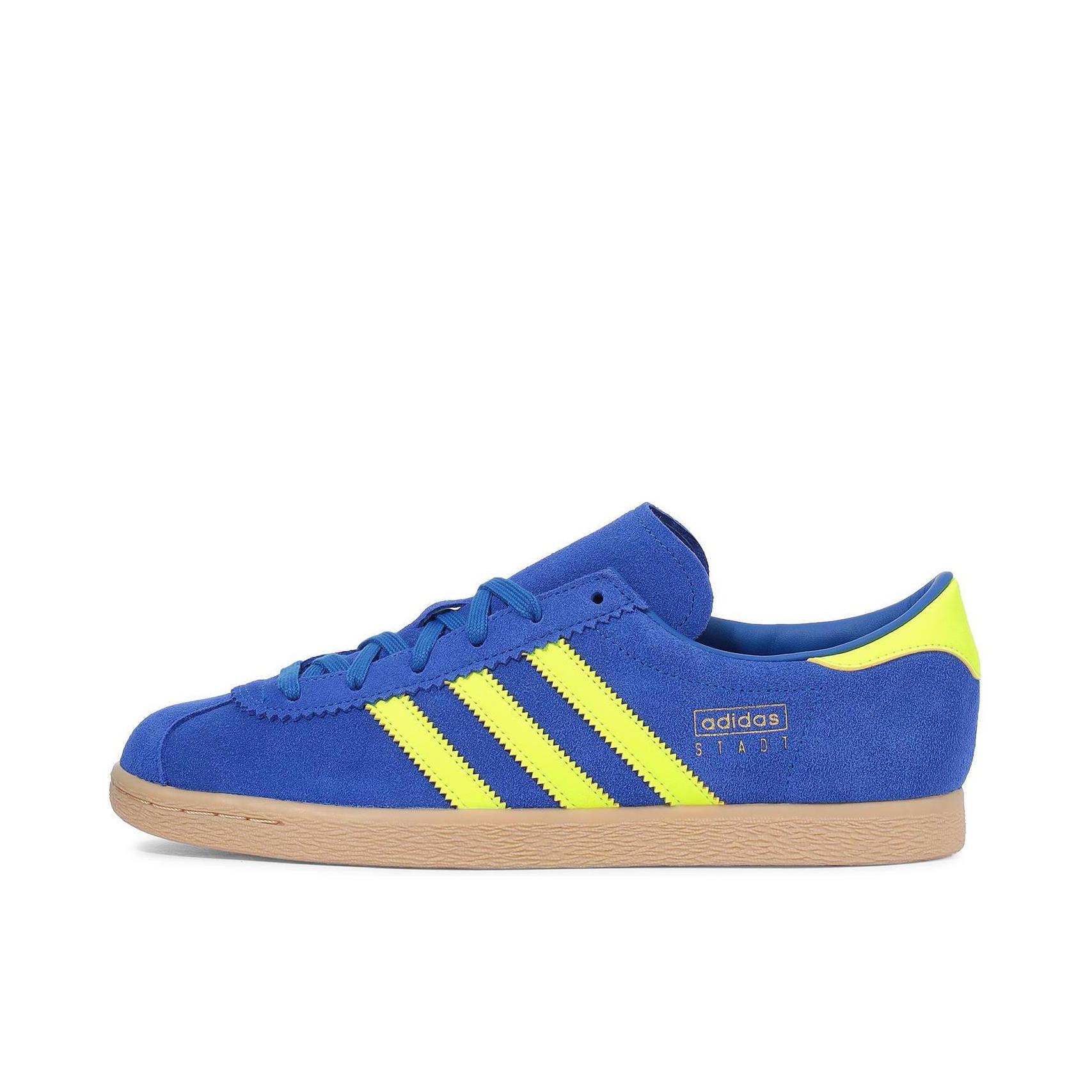 推荐商品：adidas Originals Stadt T头鞋 德训鞋 运动休闲鞋 防滑耐磨舒适透气百搭潮流复古时尚薄底贴合 蓝色/绿色