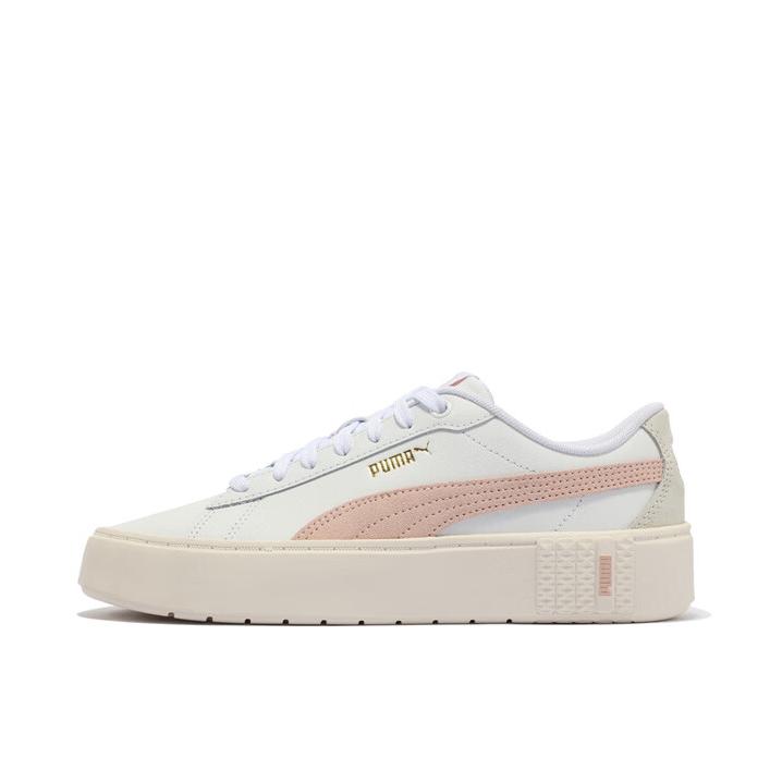 推荐商品：Puma/彪马 Smash Platform V2 板鞋 防滑耐磨缓震轻便舒适透气复古 女款/白色/浅粉色