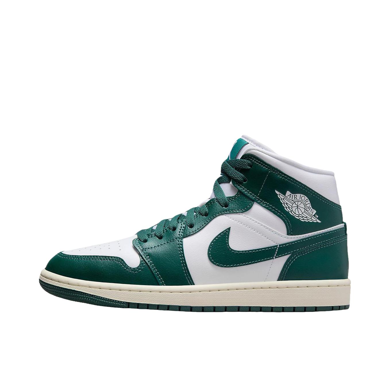 推荐商品：Air Jordan 1 板鞋 运动休闲鞋 复古潮流支撑合成革 高帮/墨绿色/白色 