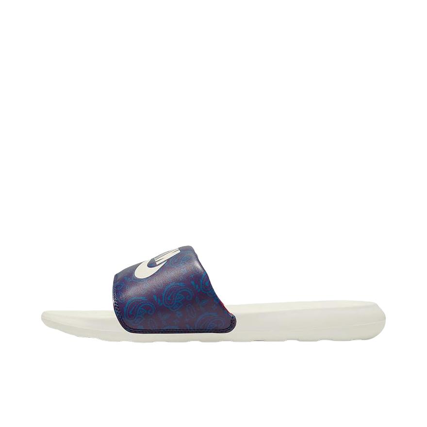 推荐商品：Nike Victori One Slide 回弹缓震 防滑耐磨 舒适轻便 透气 防水 运动 一字 拖鞋 蓝色/紫色